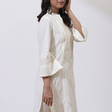 Ivory Kurti With Delicate Embroidery