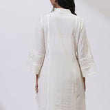 Ivory Kurti With Delicate Embroidery