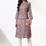 Lavender Dhaage Collection Printed Kurta With Embroidery