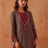 Grey Dhaage Collection Printed Kurta With Sequins