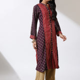 Purple Foil-Printed Nargis Kurta