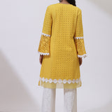 Daisy Yellow Phool Collection Schiffli Kurta