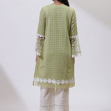 Grass Green Phool Collection Schiffli Kurta