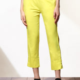 Mustard Capri In Solid Color