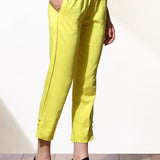 Mustard Capri In Solid Color