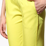 Mustard Capri In Solid Color