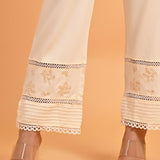 Ivory Palazzo with Hem Detail - Lakshita