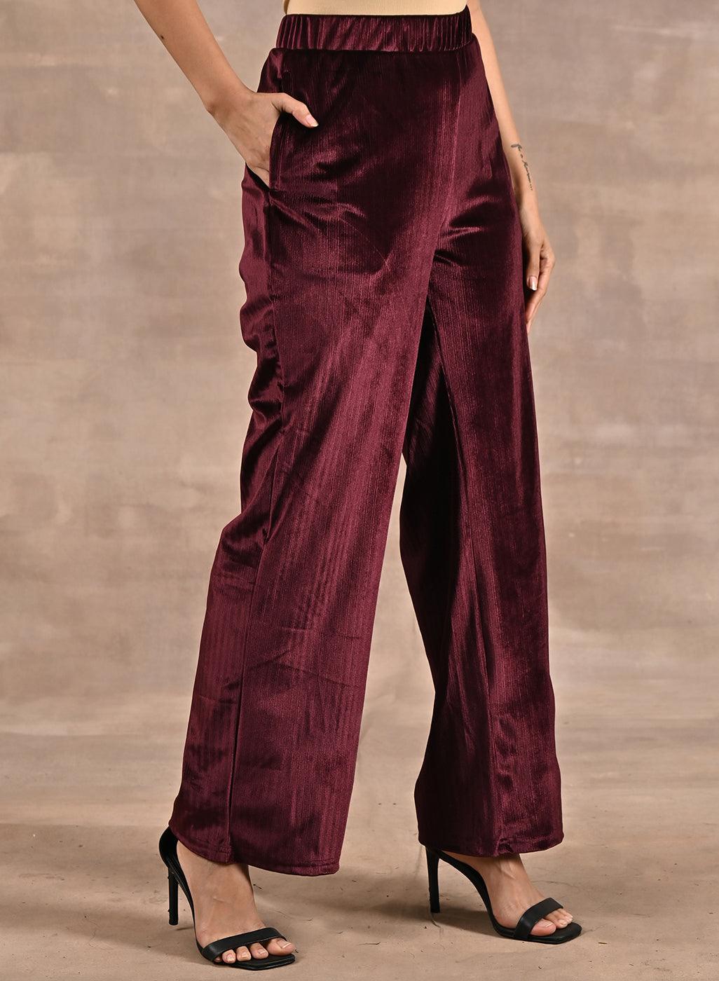 Buy Olive Trousers & Pants for Women by Bombay Velvet Online | Ajio.com