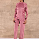 Baby Pink Round Neck Track Suit - Lakshita