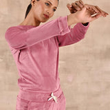 Baby Pink Round Neck Track Suit - Lakshita