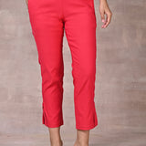 Dark Pink Regular Capri