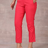 Dark Pink Regular Capri