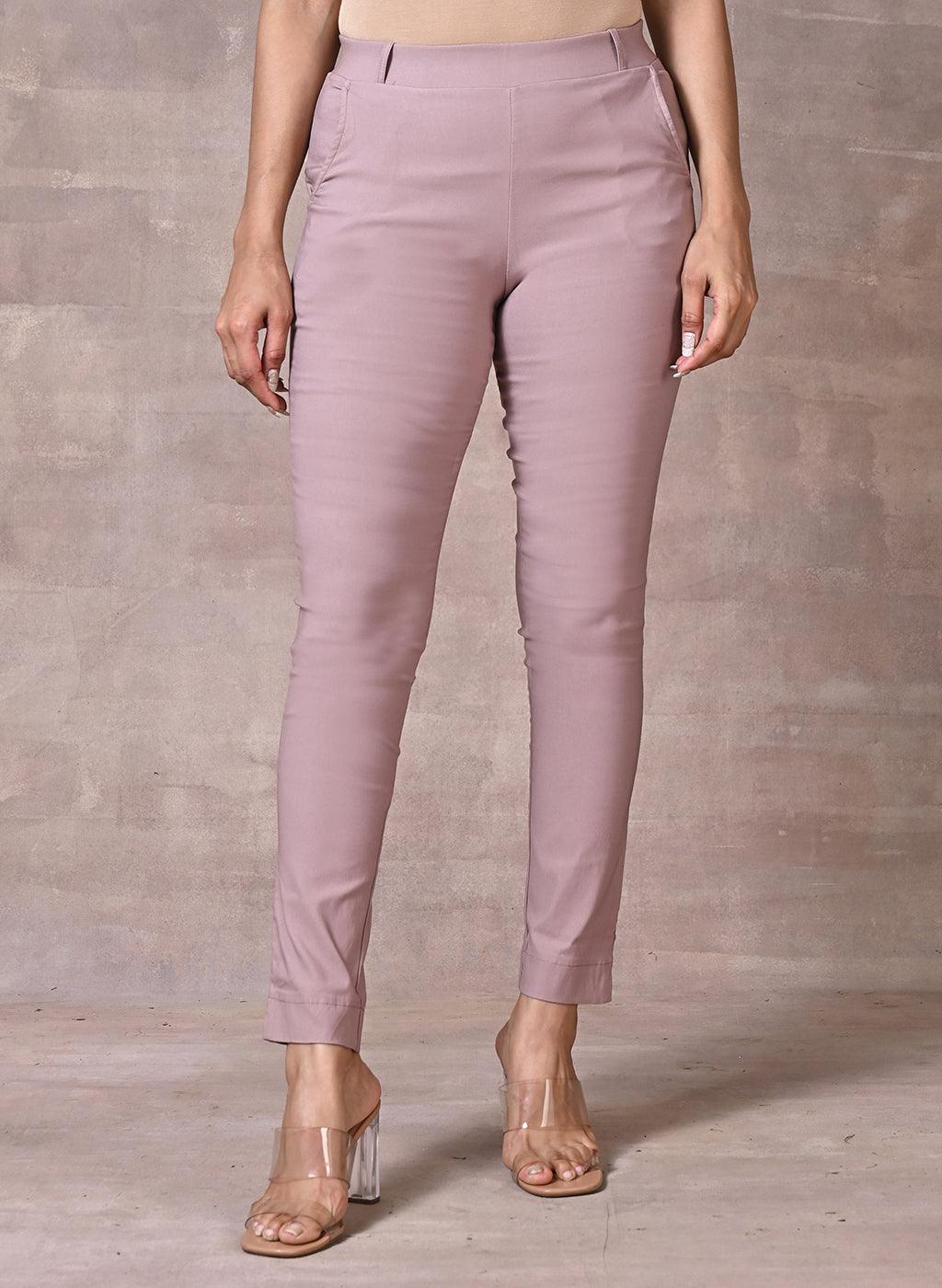 Pink Skin-Fit Jeggings - Lakshita