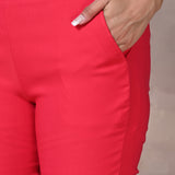 Skin-Fit Red Jeggings