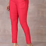 Skin-Fit Red Jeggings