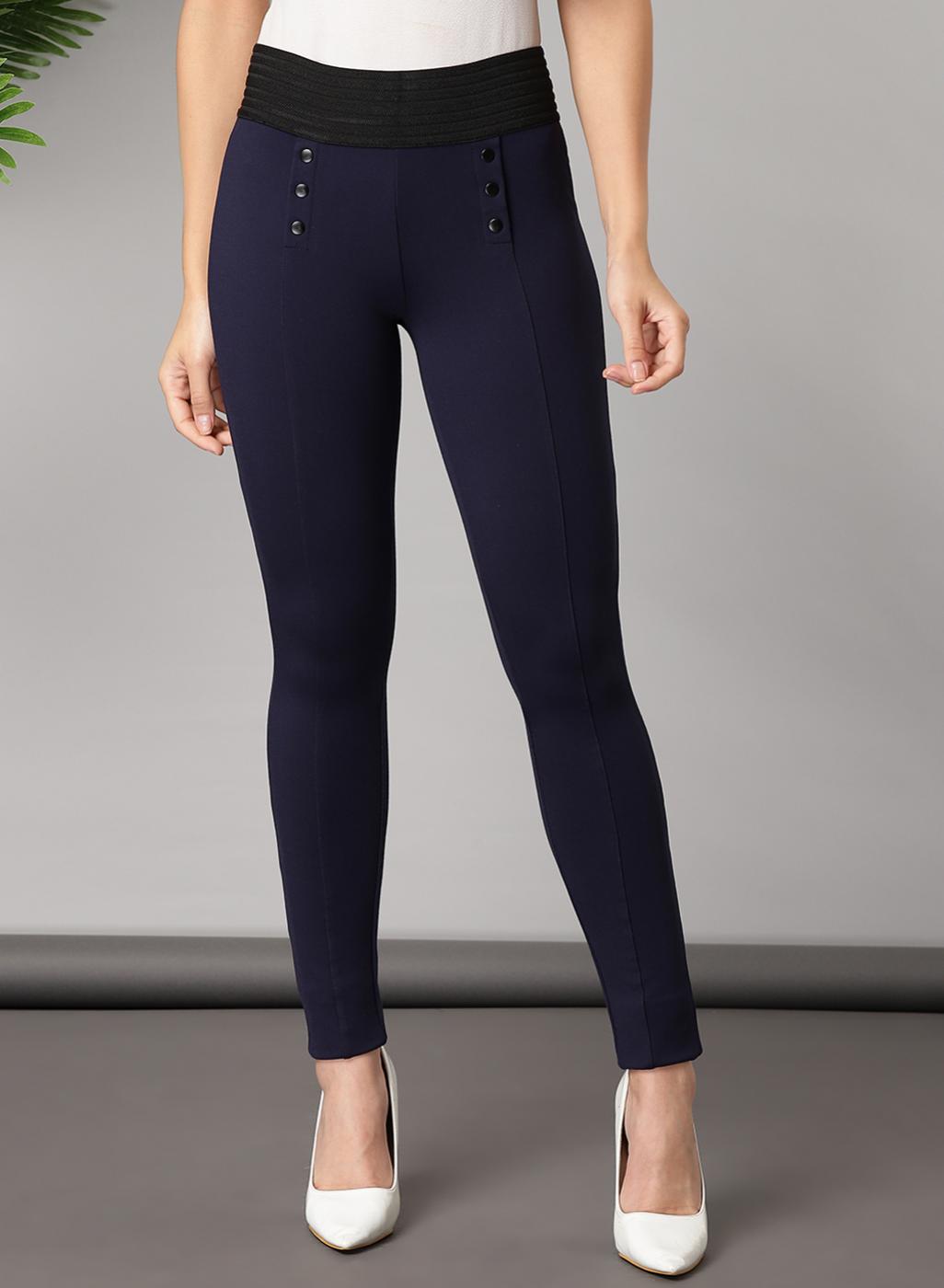 High Waist Navy Blue Girls Denim Jeggings, Casual Wear, Straight Fit at Rs  274 in Surat