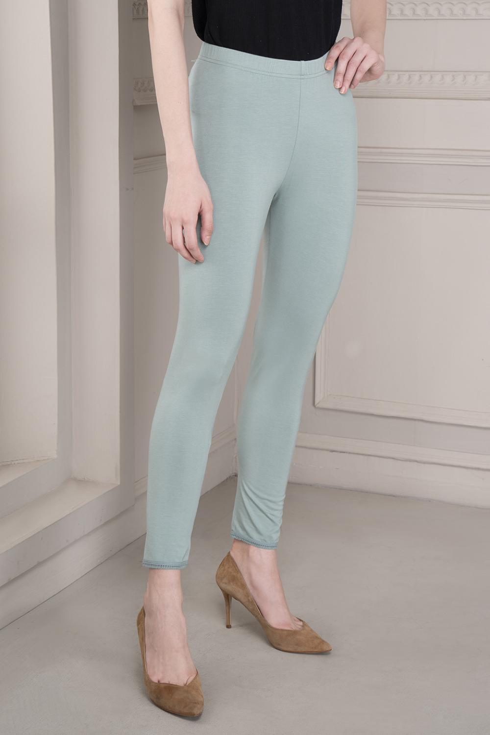 Sky Blue Ankle Length Legging - Lakshita