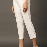 Off White Skin Capris - Lakshita