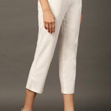 Off White Skin Capris - Lakshita