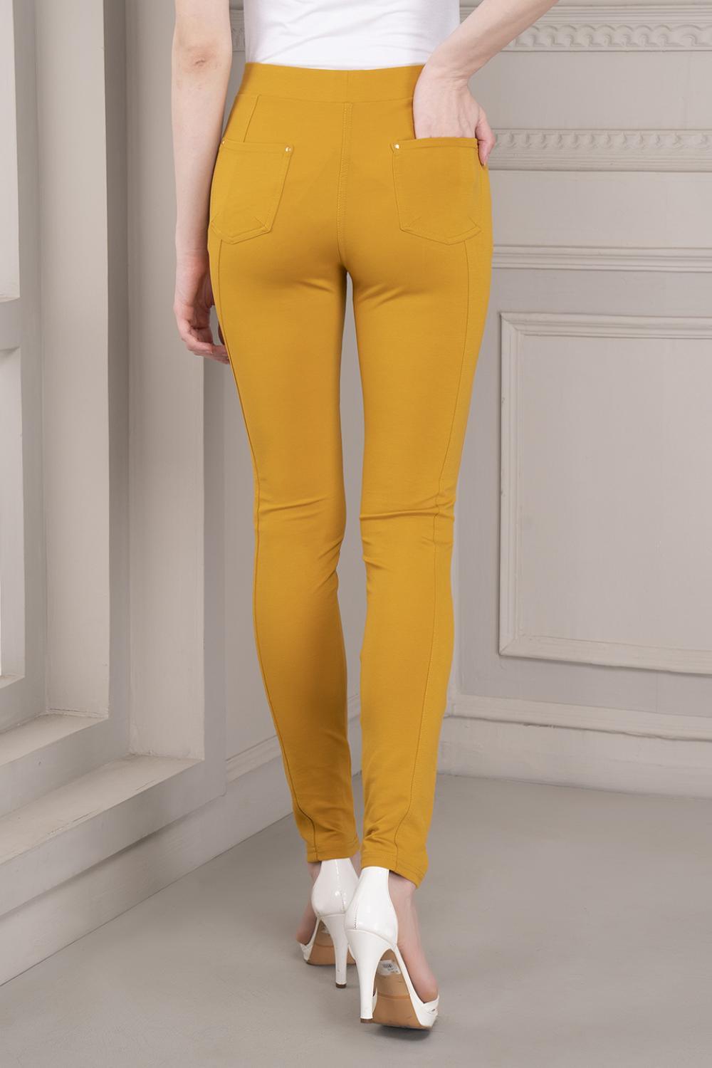 Skin-Fit Mustard Ankle-Length Jeggings - Lakshita